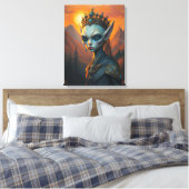 Buitenaardse Elfen Koningin Starlight Oracle - Don Canvas Afdruk (Insitu (Slaapkamer))