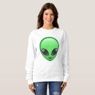 buitenaardse emoji womens - sweatshirt