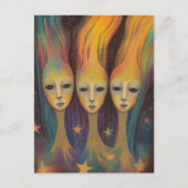 Buitenaardse Energie Wezens Licht Entiteiten Sterr Briefkaart (Voorkant)