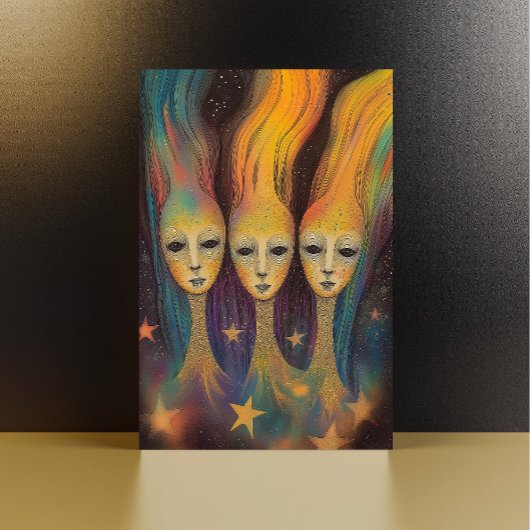 Buitenaardse Energie Wezens Licht Entiteiten Sterr Briefkaart