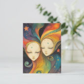 Buitenaardse Energie Wezens Licht Entiteiten Sterr Briefkaart (Staand voorkant)