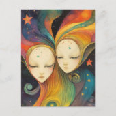 Buitenaardse Energie Wezens Licht Entiteiten Sterr Briefkaart (Voorkant)