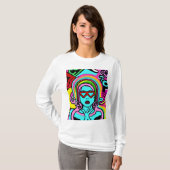 buitenaardse engel vrouw sicodelico t-shirt (Voorkant volledig)