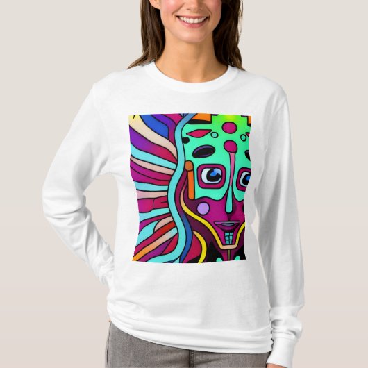 buitenaardse engel vrouw sicodelico t-shirt (Voorkant)