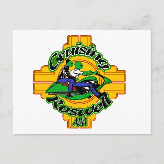 buitenaardse fiets briefkaart (Voorkant)