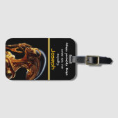 Buitenaardse figuur overweegt onder Area 51-hemel Bagagelabel (Voorkant (horizontaal))