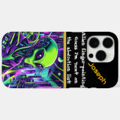 Buitenaardse figuur staat verlicht Case-Mate iPhone case (Achterkant (horizontaal))