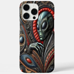Buitenaardse figuur te midden van kosmische Design iPhone 16 Pro Max Hoesje