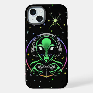 Buitenaardse gamer met sterren iPhone 15 plus case