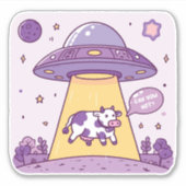 Buitenaardse gen Z koe ontvoering Sticker (Voorkant)