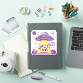 Buitenaardse gen Z koe ontvoering Sticker (iPad Cover)