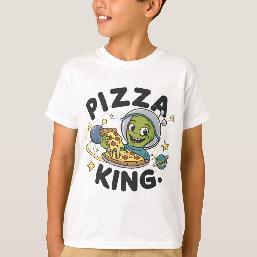 Buitenaardse genot: buitenaardse verslindende pizz t-shirt (Voorkant)