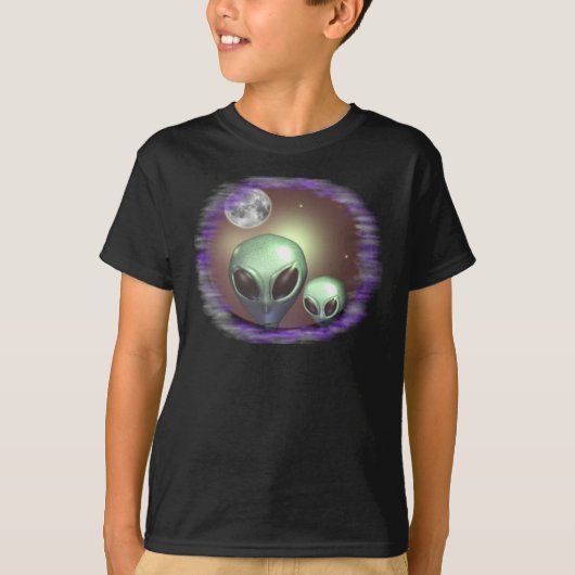 Buitenaardse grijzen t-shirt (Voorkant)