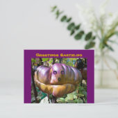 Buitenaardse Groeten Aardling grappig Eten Briefka Briefkaart (Staand voorkant)