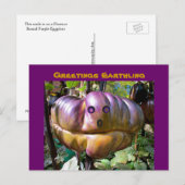 Buitenaardse Groeten Aardling grappig Eten Briefka Briefkaart (Voorkant / Achterkant)