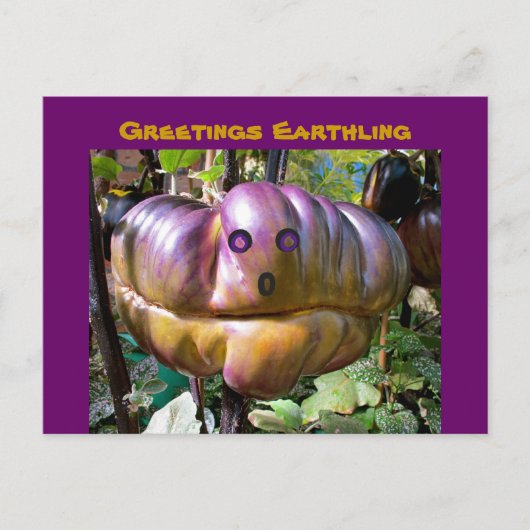 Buitenaardse Groeten Aardling grappig Eten Briefka Briefkaart (Voorkant)