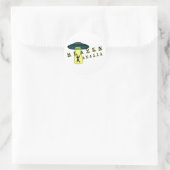 buitenaardse hemel ronde sticker (Tas)