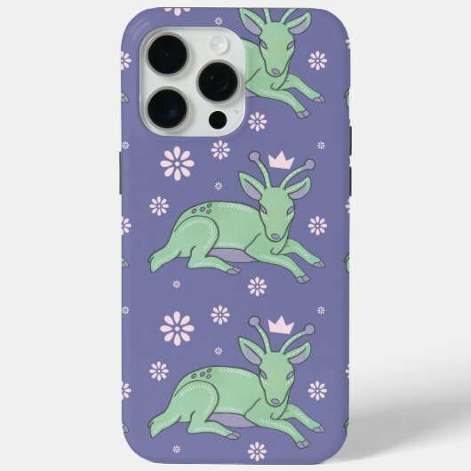 Buitenaardse Herten Folk Art | Whimsical Groen Jon Case-Mate iPhone Case (Achterkant)