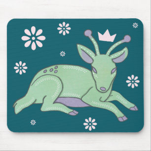Buitenaardse Herten Folk Art Whimsical Groen Jon Muismat