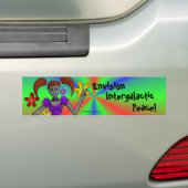 Buitenaardse Hippie Bumpersticker (Op auto)