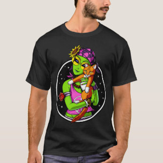 Buitenaardse Hippie Kat Liefhebber T-shirt