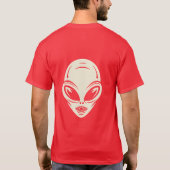 Buitenaardse illustratie van een schets humanoïde t-shirt (Achterkant)