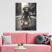 Buitenaardse invasie op wielen canvas afdruk (Insitu (Woonkamer))