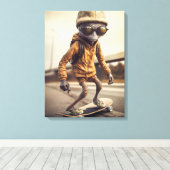 Buitenaardse invasie op wielen canvas afdruk (Insitu (Houten vloer))