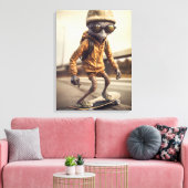 Buitenaardse invasie op wielen canvas afdruk (Insitu (Woonkamer))