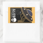 Buitenaardse invasie UFO-ruimtestelsel Rechthoekige Sticker (Tas)