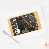 Buitenaardse invasie UFO-ruimtestelsel Rechthoekige Sticker (Envelop)