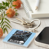 Buitenaardse invasie UFO-ruimtestelsel Sleutelhanger (Voorkant Rechts)