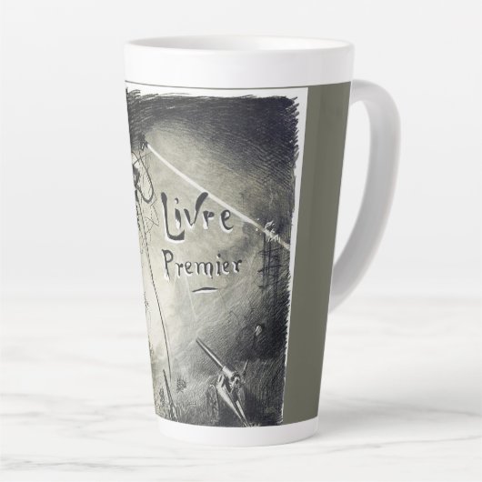 buitenaardse invasie wereldoorlog uffilm latte mok (Rechterhoek)