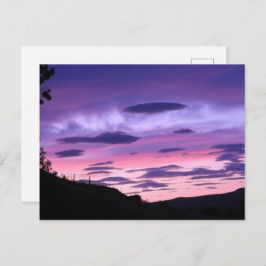 Buitenaardse invasie zonsondergang briefkaart (Voorkant / Achterkant)