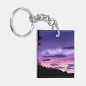 Buitenaardse invasie zonsondergang sleutelhanger (Voorkant Links)