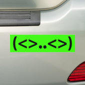 BUITENAARDSE Japans Emoticon Bumpersticker (Op auto)