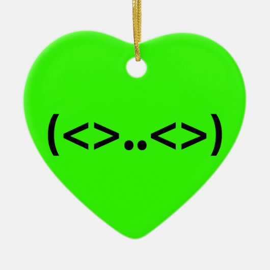 BUITENAARDSE Japans Emoticon Keramisch Ornament (Voorkant)