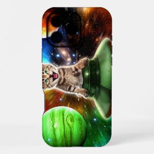 Buitenaardse kat in de ufo-schotel iPhone 16 pro max hoesje
