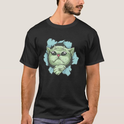 Buitenaardse Kat Kitten Ruimte Kat Alien T-shirt (Voorkant)