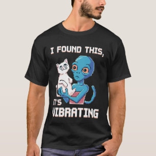 Buitenaardse Kat Pixel Retro SciFi Humor 2 T-shirt