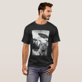 Buitenaardse Kat Selfie T-shirt (Voorkant volledig)