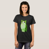 Buitenaardse Kat Uil Grappige Ruimte Kosmische Kat T-shirt (Voorkant volledig)