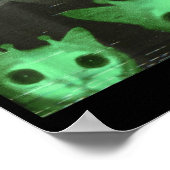 Buitenaardse Katten Ufo Grappige Enge Kat Meme Voo Poster (Hoek)