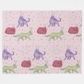 Buitenaardse katten Whimsical ruimtekat Funny Sci- Fleece Deken (Voorkant (Horizontaal))