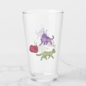 Buitenaardse katten Whimsical ruimtekat Funny Sci- Glas (Achterkant)