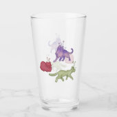 Buitenaardse katten Whimsical ruimtekat Funny Sci- Glas (Voorkant)