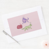 Buitenaardse katten Whimsical ruimtekat Funny Sci- Rechthoekige Sticker (Envelop)