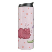 Buitenaardse katten Whimsical ruimtekat Funny Sci- Thermosbeker (Gedraaid links)