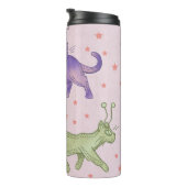 Buitenaardse katten Whimsical ruimtekat Funny Sci- Thermosbeker (Geroteerd rechts)
