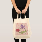 Buitenaardse katten Whimsical ruimtekat Funny Sci- Tote Bag (Voorkant (product))